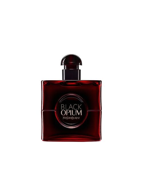 black opium eau de parfum over red